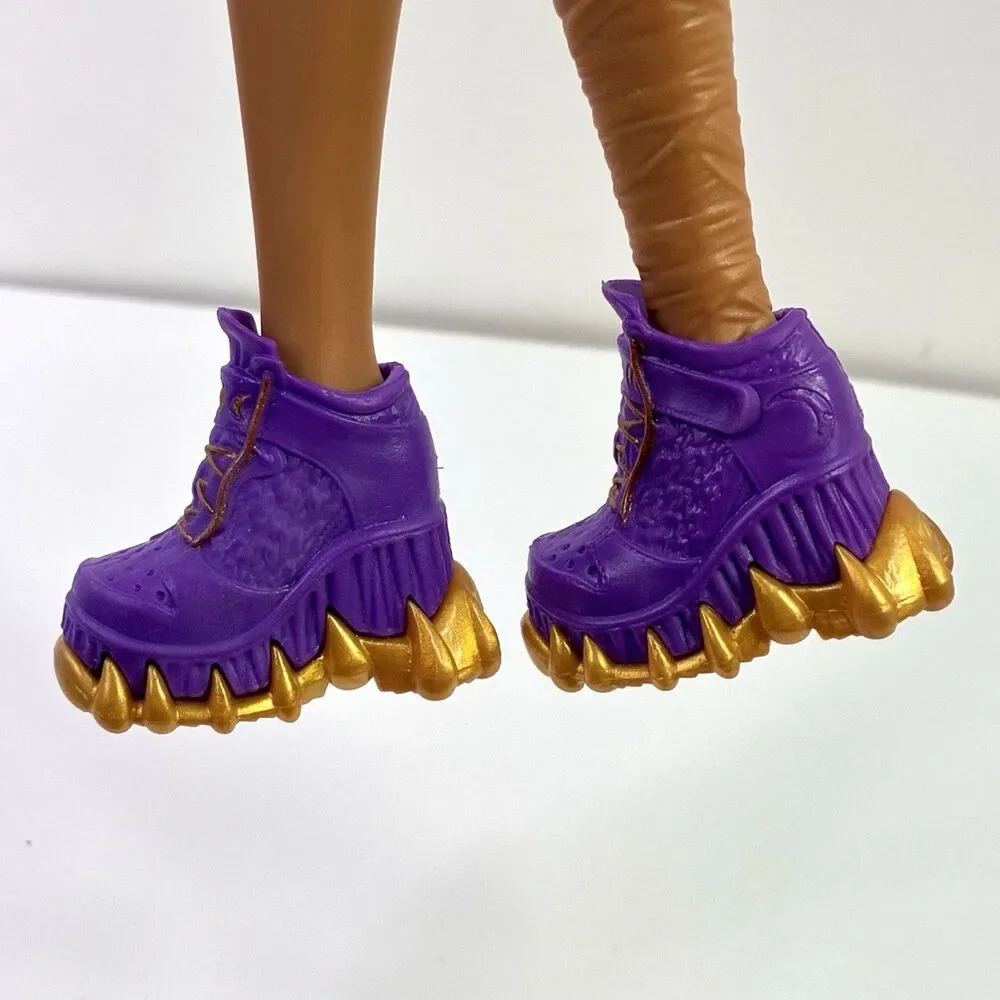 Monster High Clawdeen Wolf Doll G3 Reboot Purple Gold Tennis Shoes
